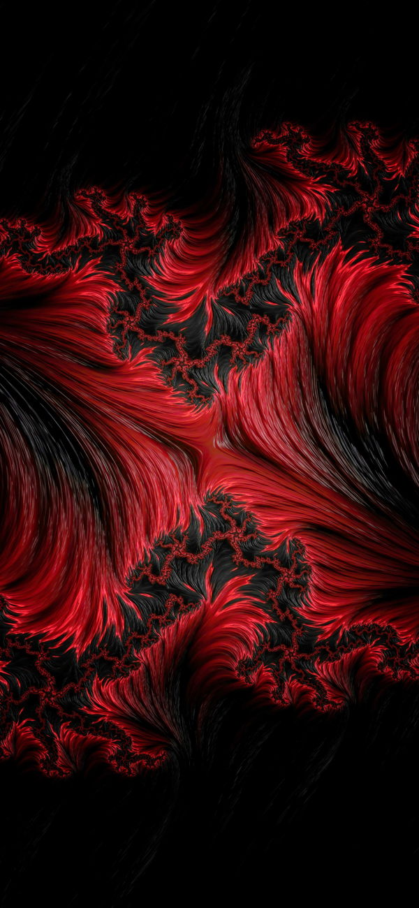 خلفية أشكال بركانية سوداء وحمراء للجوال