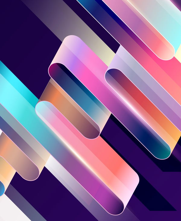خلفية الخطوط ثلاثية الأبعاد متعددة الألوان للجوال