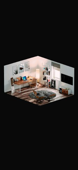 خلفية  تصميم الغرفة السكنية ثلاثي الأبعاد  للجوال