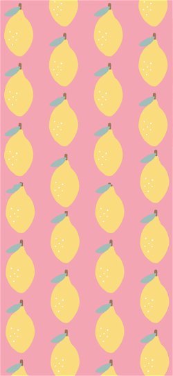 خلفية  ثمار الليمون الأصفر أمام لون وردي كيوت  للواتساب