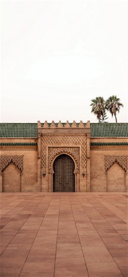 خلفية  القصر المغربي البني التاريخي القديم  للجوال