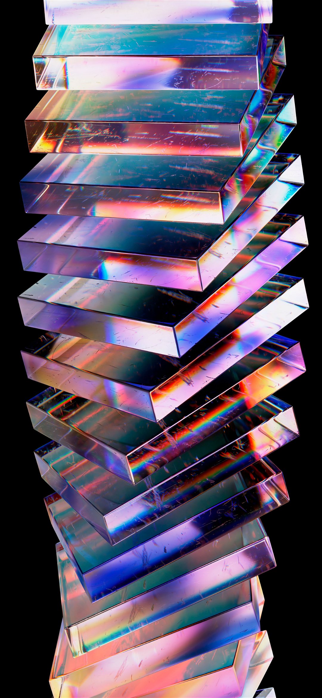خلفية طبقات الزجاج التجريدية ثلاثية الأبعاد