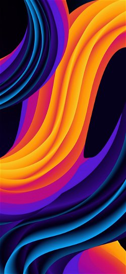 خلفية  أوراق متعددة الألوان ثلاثية الأبعاد  للجوال