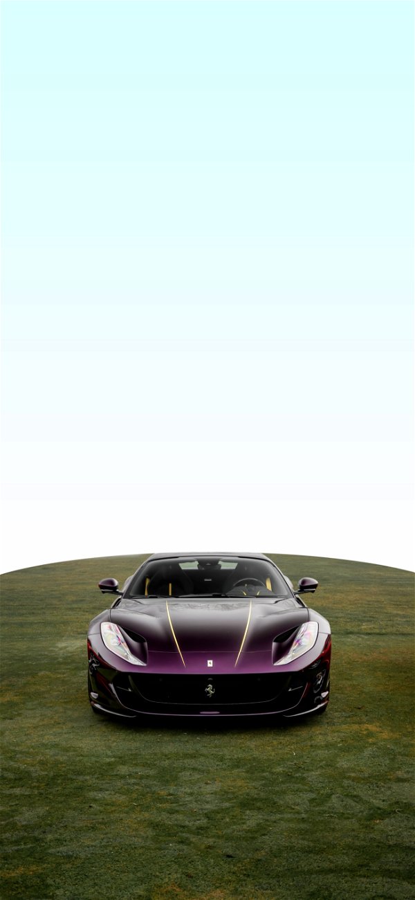 خلفية سيارة فيراري رياضية أرجوانية اللون للجوال