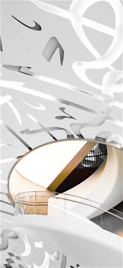 خلفية  تصاميم داخلية بيضاء من متحف المستقبل في دبي  للجوال