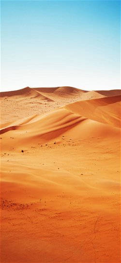 خلفية  رمال الصحراء البنية تحت شمس شديدة السطوع  للايفون